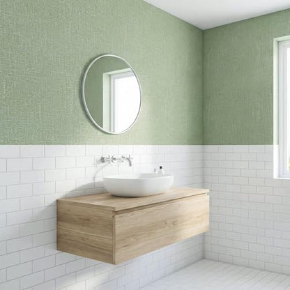WADILE Grasscloth Peel and Stick Wallpaper 15.7in x 78.7in Light Green | Textured contact paper, Faux linen, Vinyl material, Cabinets, Self adhesive - color: Light Green, size: 15.7" x 78.7"