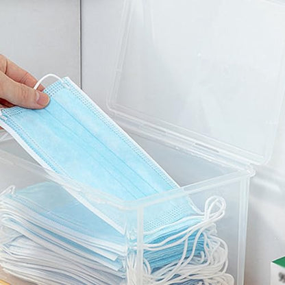 Transparent Storage Box Heavy Duty Storage Containers Large Capacity Plastic Clear Storage Container for Home Dormitory Office L (21.5x14x10cm/8.5x5.5x3.9in) (S) - size: S