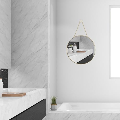 YCHMIR 11.8-inch Small Round Wall Mirror, Gold Bathroom Mirror - color: Gold