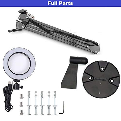 Wall Mount Light, 6'' USB Ring Light with Wall Swivel Mount for YouTube Task Craft Architect Drafting Repair Makeup- Acetaken