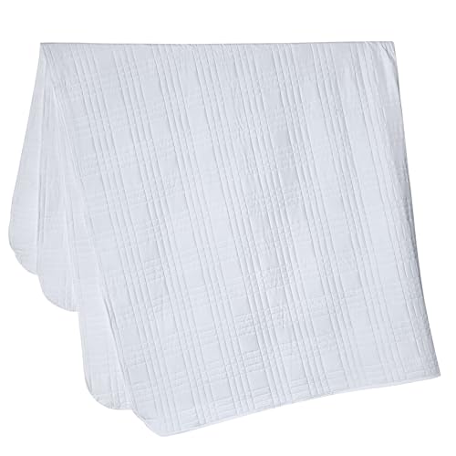 Chezmoi Collection Kingston Queen Size Bedspread Set, 3-Piece White Oversized Quilted Microfiber Lightweight Bedspread Coverlet (100"x106") for All Seasons - color: White, size: Queen