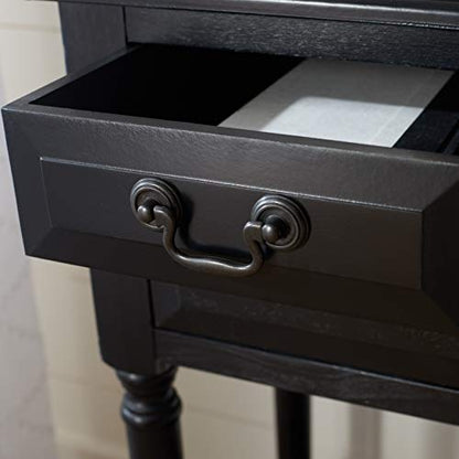 SAFAVIEH Furniture - Primrose 3-Drawer Console Table - Black - Solid Wood - Farmhouse Classic Design - Ideal for Entryway, Living Room, Hallway, 23.5" W x 13" D x 29.5" H (CNS5707B) - color: Black
