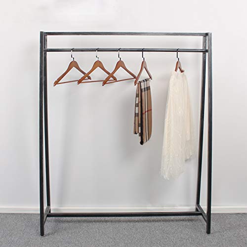 MBQQ Moden Metal Clothes Rack with Clothing Hanging Rack Organizer for Laundry Drying Display Racks Garment Racks,Retro Black - color: Retro Black