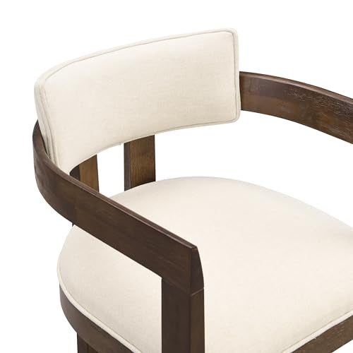 Christopher Knight Home Ryland Bar Table and Chairs Set of 2, 3 Piece Bar Table Set with Upholstered Counter Stool, Rubberwood Counter Height Dining Set for 2, Walnut+Beige