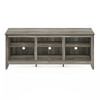 Furinno Jensen TV Stand for TV up to 65 Inch, 2-Tier Grey Entertainment Center, TV Console with Cable Management, for Living Room, Bedroom, Grey Oak - color: Grey Oak