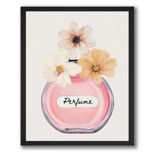 ALPINE INK CO. Floral Perfume Poster - Pink Bottle Illustration Artwork - Soft Beauty Vanity Design Style - Bathroom Bedroom Wall Decor - 8x10 Unframed Print - color: Style-05, size: 8"L x 10"W