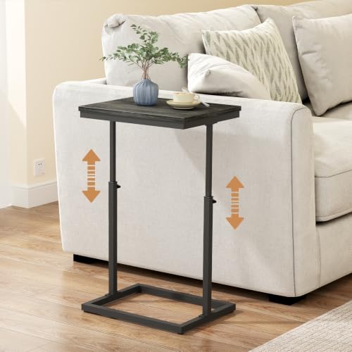 TUTOTAK End Table, Side Table, Tall Couch Table, Sofa Table | for Living Room, Bedroom, Grey TB01BY083P - color: Grey, size: 1 Pack, style: Large