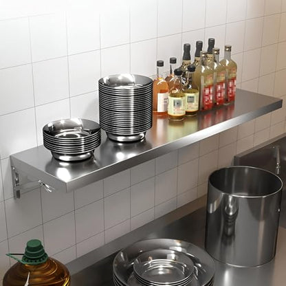Wall Mounted Folding Table,304 Stainless Steel Wall Folding Desk,Floating Table for wall,Laundry Room Folding Table,Home Bars and Dining Establishments(100x50cm /39.4"x19.7")