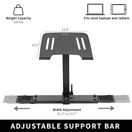 VIVO Universal Laptop Treadmill Desk, Adjustable Ergonomic Notebook Mount Stand for Treadmills Stand-TDML1 - size: 12" x 10.5"