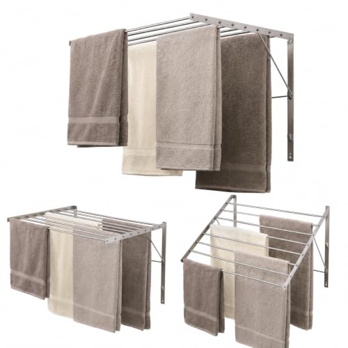Wall Mounted Clothes Drying Rack | 22" Wide | 60lb Capacity - size: 22 inches