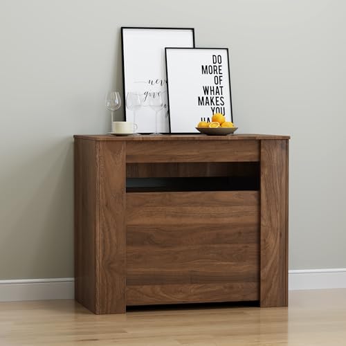 Extendable Dining Table, Transformer Folding Console Table for 2-12 People, Space Saving Dining Room Table for Apartments & Homes, Walnut - color: A Walnut, size: Style A