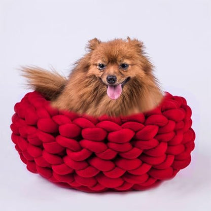 Giant Arm Knitting Chunky Yarn for Braided Knot Throw Blanket, Jumbo Chunky Ya rn Twist Tubular Ya rn Soft Extra Thick Yar n, Fluffy Bulky Weave Craft Crochet (Red 0.55 lb) - color: Elegant red, size: 0.55lb