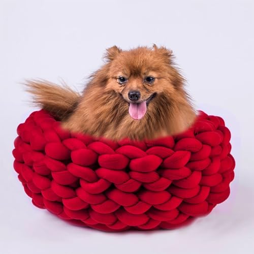 Giant Arm Knitting Chunky Yarn for Braided Knot Throw Blanket, Jumbo Chunky Ya rn Twist Tubular Ya rn Soft Extra Thick Yar n, Fluffy Bulky Weave Craft Crochet (Red 0.55 lb) - color: Elegant red, size: 0.55lb