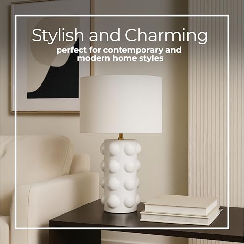 Sagebrook Home Ceramic 22" Bubble Table Lamp, White - color: White, size: 22.0" H