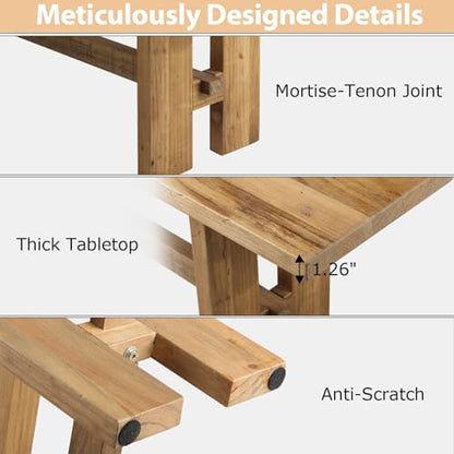 Reclaimed Solid Wood Bench, 55" Farmhouse Entryway Bench | Narrow Indoor Bench with Rustic Charm, Hallway, Kitchen, Dining, Bedroom - size: 55 Inch