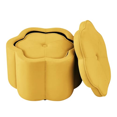 24" Small Modern Nesting Tables with Large Weight Capacity, Modern Nesting Side Tables with Space-Saving Design, Small Coffee Table with Side Storage Shelf for Living Room, Yellow - color: Yellow