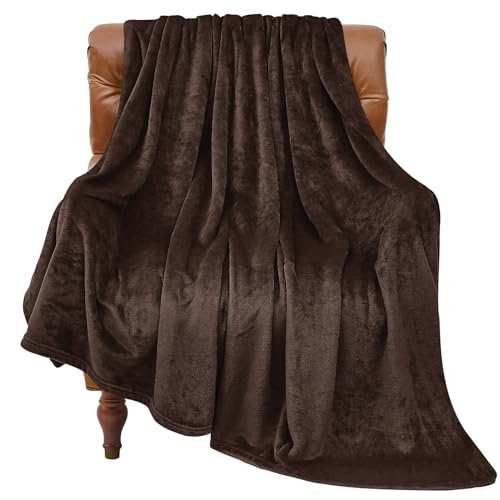 BEDELITE Fleece Blanket Soft Plush Throw for Couch Brown 50"x60" | Ultra Soft Fleece, Plush Microfiber, Lightweight Warmth, All Season Comfort, Fade Resistant, Machine Washable, Couch Sofa Bed - color: Brown, size: Throw(50"x60")