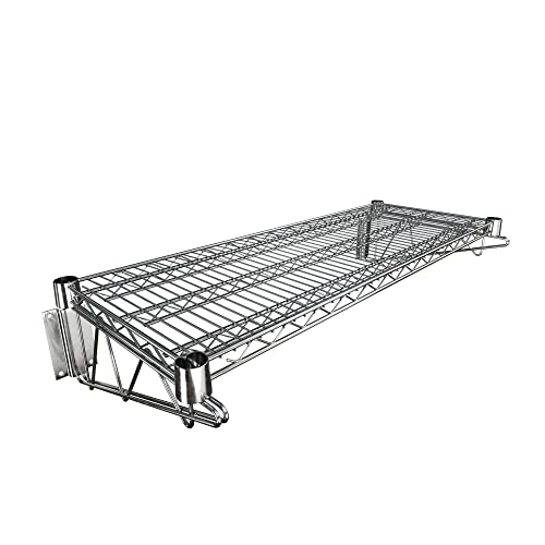14" x 36" Chrome Wire Wall Mount Shelf - color: Chrome, size: 14" x 36"