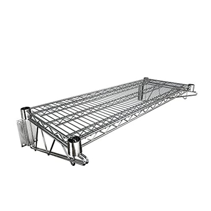 14" x 36" Chrome Wire Wall Mount Shelf - color: Chrome, size: 14" x 36"