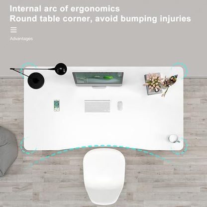 Computer Desk, Small Home Office Desk for Bedroom, Modern Simple Style Computer Gaming Desk, 27.56x15.75x28.74 inches, 150kg Bearing, White - color: White 100cm