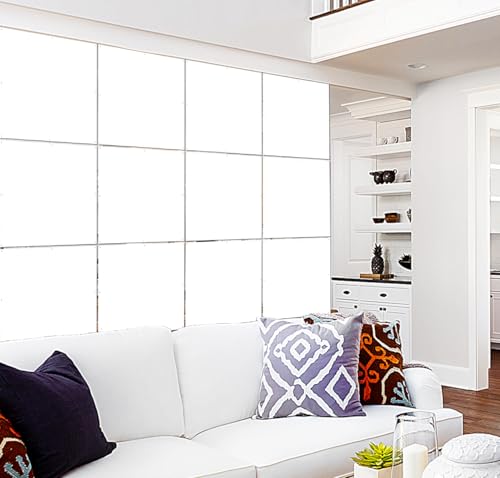 Lchen Solid Hanging Room Divider,12 Pieces Solid Board Screen Panels White Home Decoration Room Partition (White Board,15.7"x15.7"x0.03") - color: White03