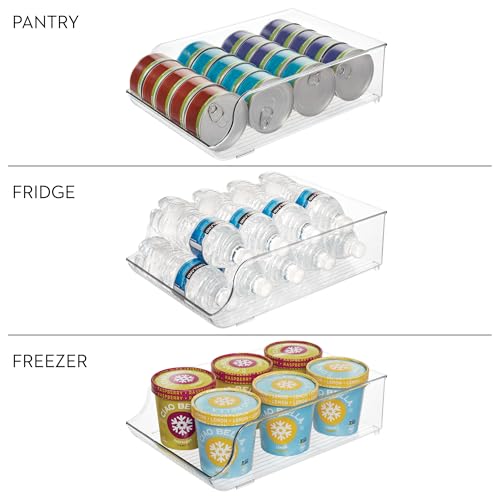 iDesign Plastic Water Bottle Organizer, Clear, 2-Pack | For Fridge, Bottle Holder, For Kitchen and Pantry - style: Pack of 2