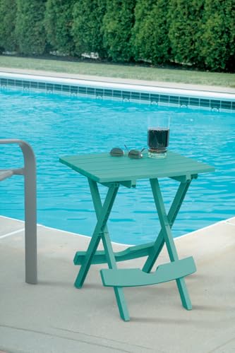 Adams Quik-Fold® Side Table - Teal - color: Teal