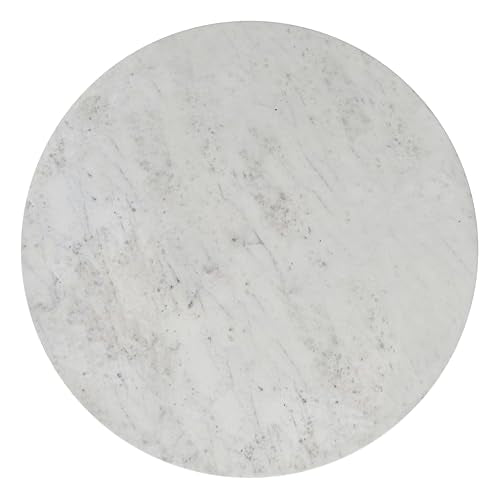 SIMPLIHOME Whitley 72" Wide Solid Mango Wood Dining Table in Grey Wash - color: White Marble/Antique Copper