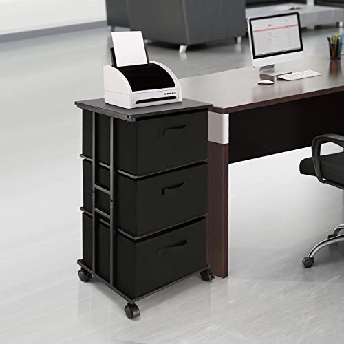 MAX Houser Dresser Storage with 3 Drawers, Fabric Dresser Tower, Vertical Storage Unit for Bedroom, Closet, Office, Black - color: Black5