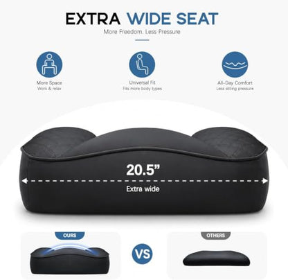 Office Desk Chair, High-Back Big and Tall Leather Chair with Footrest | Ergonomic Reclining Computer Chairs, Comfy Executive Wide Chair with Lumbar Support (Black) - color: Black