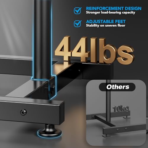 TV Floor Stand for 13-50 inch Screens Holds up to 77lbs, Tilting and Height Adjustable Monitor Floor Stand Mount,Tall Standing TV Stand for Bedroom, Dorm Room, Office, Max VESA 200x200mm - size: 13"-50" Mobile TV Stand