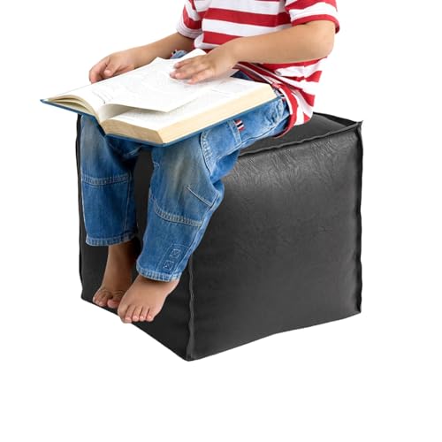 Sturdy Foot Stall - Ottoman Bench | 40cm, Stool with Lid Seating, Sofa Bench with Thick Padding, Ottoman Stall, Feet Stools or Bedroom Dorm Office Home Living - color: Black