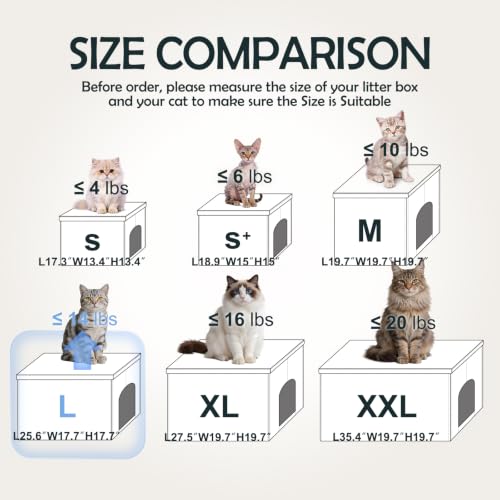 MEEXPAWS Cat Litter Box Enclosure Furniture L Velvet Lift Design Lid | Large Hidden Cat Washroom Bench Ottoman, Storage Cabinet Dog Proof,Urine Proof, Easy Clean, Quick Assembly, Black - color: Black, size: L 25.6''x W17.7'' x H17.7''
