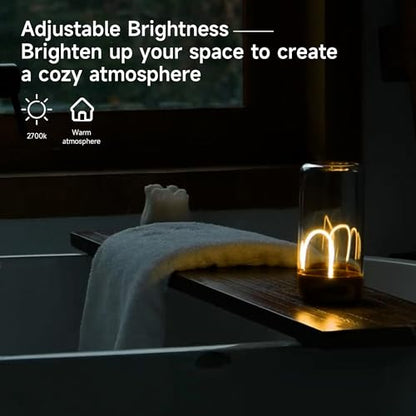 Mini Minimalist Table Lamp, Rechargeable Night Stand Lamp, Gray+White, 2 Packs - color: Gray+White