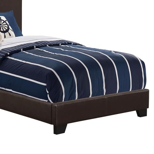Brown Upholstered Bed Frame
