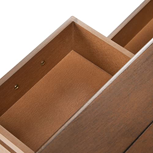 SAFAVIEH Furniture - Primrose 3-Drawer Console Table - Brown - Solid Wood - Farmhouse Classic Design - Ideal for Entryway, Living Room, Hallway, 23.5" W x 13" D x 29.5" H (CNS5707C) - color: Brown