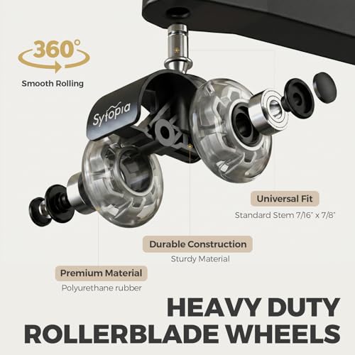 Office Chair Wheels 2" Desk Chair Caster Wheels Smooth Roller Style Quiet for Carpet and Hardwood Floors Universal Fit 11x22 mm Set of 5 Grey - color: Grey-2 Inch