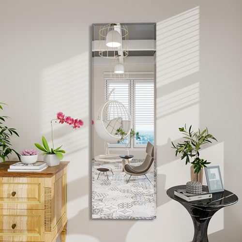 wall Mirror Full Length,64X21FullL ength Mirrorwallmounted, | Bedroom/wall/Bathroom/Makeup Area/Cloakroom (64 * 21 Inch) - size: 64"L x 21"W