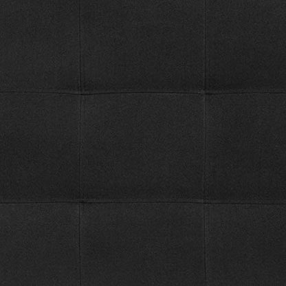Emma + Oliver Black Full Quilted Tufted Headboard | Adjustable Bed Rail Slots, Fabric Upholstered - color: Black, size: Full
