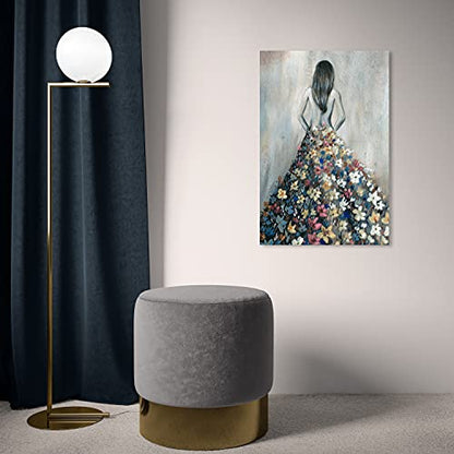 Oliver Gal Girl with Flower Thoughts Canvas Print Wall Art for Living Room, Bedroom, and Bathroom, 16" x 24", Gallery Wrapped - color: Gallery Wrapped, size: 24"L x 16"W
