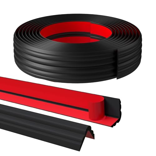 10FT Flexible Wall Corner Protector Moulding Trim, Peel and Stick Inside & Outside Wall Corner Guards Edge Protector,Self Adhesive Molding Trim Strip for Edge Ceiling - color: Black, size: 1.6in x 10.5ft