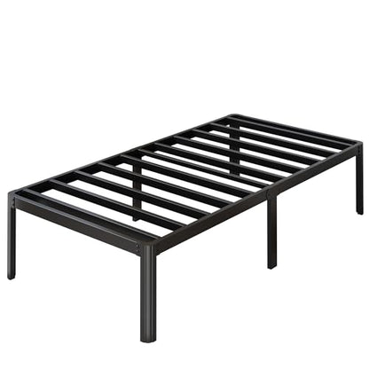 Yicensen 14 Inch Twin Bed Frames Rounded Corner Legs Heavy Duty Platform Twin Metal Bed Frame for Kids, Easy Assembly, Noise Free, No Box Spring Needed, Black. - size: Twin, style: 14 Inch