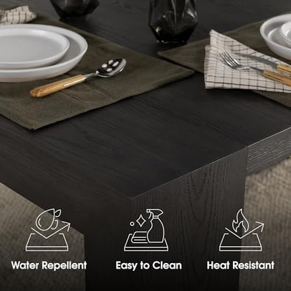 Transformer Table Solid Wood Extendable Dining Table, Black | Seats 2-12, Expandable Dining Room Table, Space-Saving Furniture, Kitchen and Dining Room Furniture, Table Only - color: Black, size: Table Only