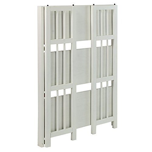 Casual Home 3-Shelf Folding Stackable Bookcase (27.5" Wide)-White - color: White, size: 3-Shelf Stackable
