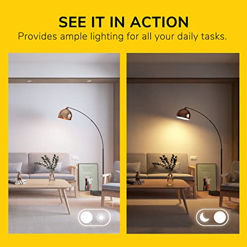 GETINLIGHT Inlight 66" Modern Black Metal Arc Floor Lamp with Inner Gold Metal Shade and Black Marble Base, Bulb Not Included, IN-0806-1-BK