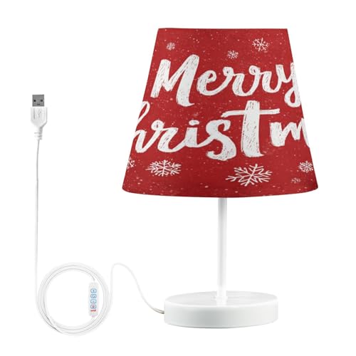 Red Greeting Card Table Lamp Christmas Bedside Lamps LED Night Light with USB Charging Port Dimmable for Bedrooms, Living Rooms,Kids Room, Study Rooms, Offices, Dorm - size: 7.9 x 11.8in
