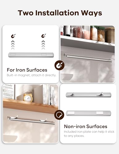 Joyzy 2 Pack Rechargeable Under Cabinet Lighting Battery Operated Closet Light,92 LED Motion Sensor Indoor, Dimmable Step Night Light Counter Lights, Wireless Sink Lighting Lamp Stove Hallway - size: 2 pack-11.8"