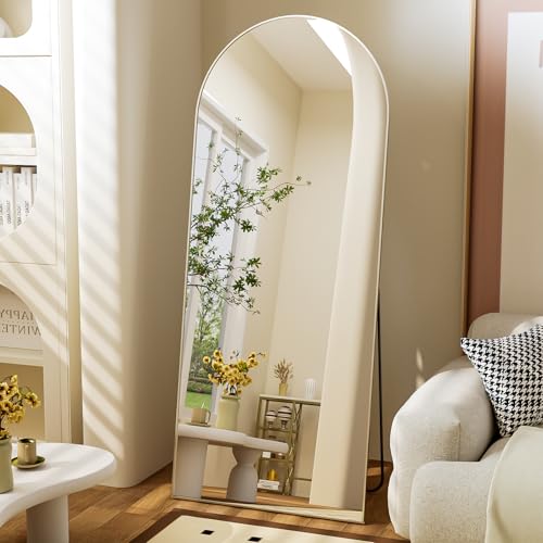 Full Length Mirror, 71"x25" Arch Mirror Floor Mirror with Stand Wall Mirror Silver Arched Full Body Mirror Standing Hanging or Leaning Against Wall Bedroom Mirrors for Entry, Living Room - color: Silver, size: 71"L x 25"W