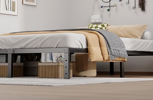 LUMUNANCE Metal Bed Frame King Size - 12 Inch Heavy-Duty King Platform Bed Frame No Box Spring Needed, Easy Assembly, Noise-Free, Sturdy Mattress Foundation, Underbed Storage Space - size: King, style: 12 Inch