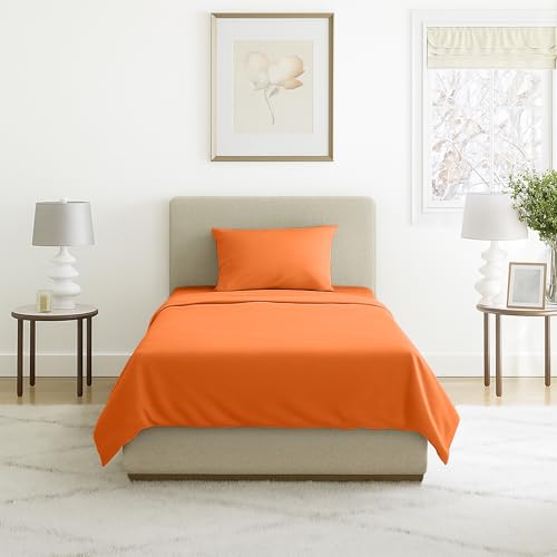 Lavish Home 1200 3-Piece Sheet Set, Twin, Rust - color: Orange, size: Twin
